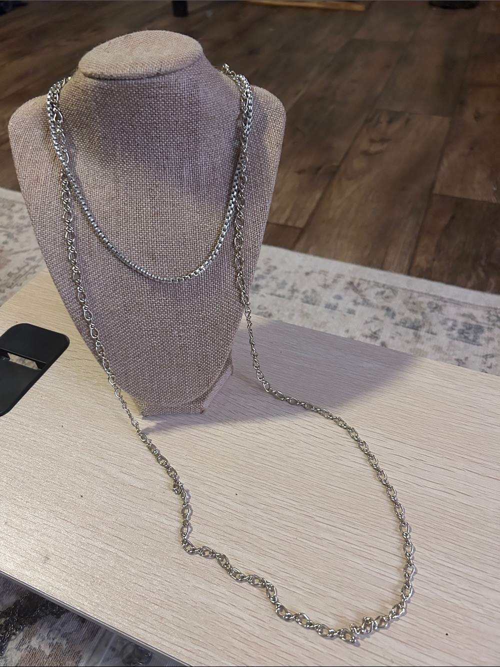 Silver-Tone Long Layered Chain Necklace - Women Jewelry